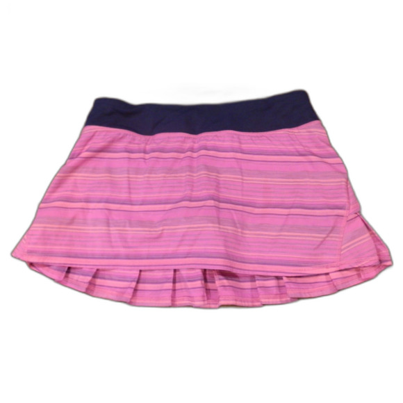 Lululemon Pace Setter Skirt Skort Twisted Elevation Pink Indigo Women's Size 8 - Picture 2 of 3